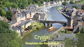  Presentation with gothic - Slide set consisting of dinar - medieval city of dinan background and a violet colored foreground