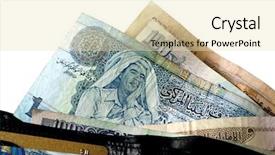  Presentation with background - Cool new presentation theme with dinar of libya on isolated backdrop and a lemonade colored foreground