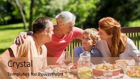  Presentation with party time - Slides with dine time - leisure holidays and people concept background and a  colored foreground