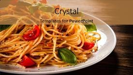  Presentation with dairy produce meat vegetables - Cool new presentation design with dine time - pasta with meat tomato sauce backdrop and a gold colored foreground