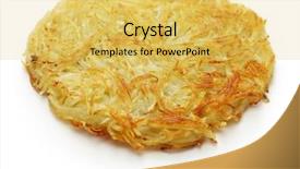  Presentation with diner party - Presentation design consisting of diner style hash browns background and a yellow colored foreground
