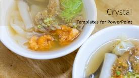  Presentation with market food - Slide deck featuring ding-bian-cuo-famous-keelung background and a yellow colored foreground