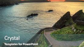  Presentation with pathway - Presentation having dingle peninsula co kerry background and a ocean colored foreground