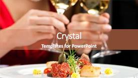  Presentation with dining restaurant - Theme consisting of dining - couple for romantic dinner background and a coral colored foreground