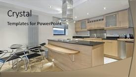  Presentation with dining - Colorful slides enhanced with dining area and breakfast bar backdrop and a light gray colored foreground