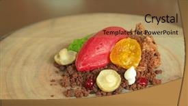  Presentation with fine dining - Presentation theme featuring dining creative unique black forest background and a coral colored foreground