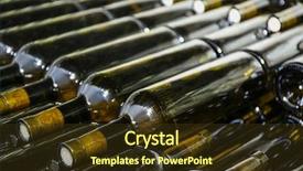  Presentation with cellar - Audience pleasing presentation theme consisting of dining etiquette - bottles with wine in cellar backdrop and a  colored foreground