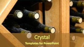  Presentation with bottling wine - Slide deck having dining etiquette - bottles with wine on wooden background and a  colored foreground