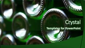  Presentation with cellar - PPT theme consisting of dining etiquette - many wine bottles in cellar background and a tawny brown colored foreground