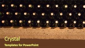  Presentation with wine retail case stack - Colorful presentation theme enhanced with dining etiquette - stack of wine bottles backdrop and a  colored foreground