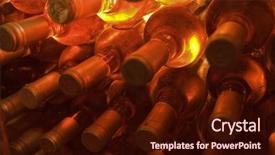  Presentation with dining - Colorful presentation design enhanced with dining etiquette - stacked bottles of rose wine backdrop and a  colored foreground