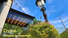  Presentation with dining - Colorful presentation design enhanced with dining options abound in german backdrop and a tawny brown colored foreground