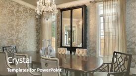  Presentation with romance luxury nature - Slide deck consisting of dining room in luxury home background and a  colored foreground