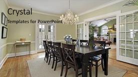  Presentation with fine dining bakery and bistro - Audience pleasing slide set consisting of dining room in luxury home backdrop and a light gray colored foreground