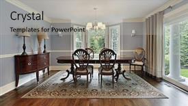  Presentation with home window frame - Theme having valentine's day heart shaped candy over plate with silverware and wine glass on wooden table background background and a soft green colored foreground