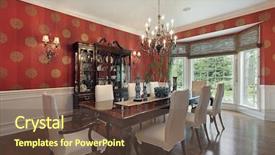  Presentation with dining - Theme featuring dining room in luxury home background and a  colored foreground