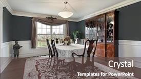  Presentation with teal - Amazing theme having dining room in luxury home backdrop and a  colored foreground