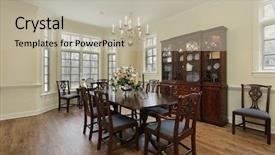  Presentation with laminar hood in operation room - Beautiful theme featuring dining room in suburban home backdrop and a mint green colored foreground