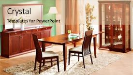  Presentation with furniture design - Colorful presentation theme enhanced with dining room interior design house interior classic style wooden furniture sunlight green wall backdrop and a coral colored foreground