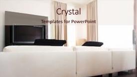  Presentation with dining - Audience pleasing presentation theme consisting of dining room interior with white sofa tv backdrop and a lemonade colored foreground