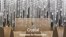  Presentation with crocodile - Audience pleasing slide deck consisting of dining room modern crystal strass lamp and crocodile golden chairs backdrop and a coral colored foreground