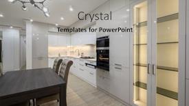  Presentation with dining table - Presentation design consisting of dining-room-table-and-chairs background and a light gray colored foreground