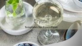  Presentation with hedera helix - PPT layouts with dining-room-table-decorated background and a mint green colored foreground