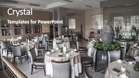  Presentation with elegant table setting - Beautiful theme featuring dining room with elegant table backdrop and a gray colored foreground