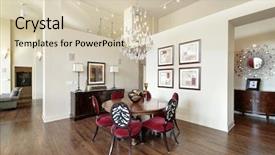  Presentation with floor plan - Beautiful presentation featuring dining room with open floor backdrop and a soft green colored foreground