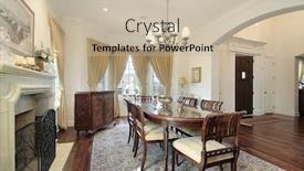  Presentation with dining - Audience pleasing slide deck consisting of dining room with view to foyer backdrop and a mint green colored foreground