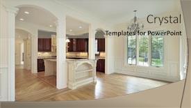  Presentation with dining - Cool new presentation theme with dining room with view into kitchen backdrop and a light gray colored foreground