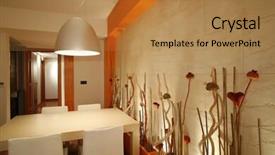  Presentation with dining - Colorful presentation theme enhanced with dining room backdrop and a gold colored foreground