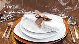  Presentation with white wedding - Cool new slides with dining table - wedding dinner detail in white backdrop and a tawny brown colored foreground