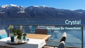  Presentation with dining table - Cool new theme with dining table and lake view backdrop and a ocean colored foreground