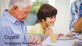  Presentation with table meal plan for osteotphorosis - Beautiful PPT layouts featuring dining table and praying together backdrop and a  colored foreground