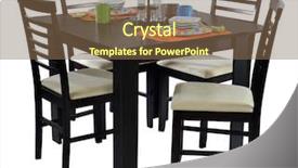  Presentation with dining table - PPT layouts featuring dining table isolated background and a tawny brown colored foreground