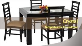  Presentation with dining table - Beautiful PPT layouts featuring dining table isolated backdrop and a tawny brown colored foreground