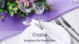  Presentation with dining table - Cool new presentation theme with dining table setting with lavender backdrop and a sky blue colored foreground