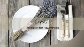 Presentation with dining table - Presentation theme with dining table setting with lavender background and a mint green colored foreground