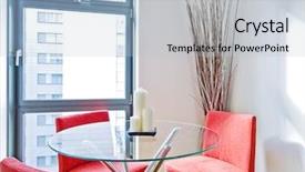  Presentation with dining table - PPT layouts featuring dining table with glass top background and a lemonade colored foreground