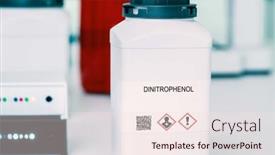  Presentation with hazardous - Slides consisting of dinitrophenol-dinitrophenol-hazardous-chemical background and a lemonade colored foreground