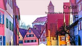  Presentation with bavaria - Audience pleasing PPT layouts consisting of dinkelsbuhl with traditional colorful house backdrop and a coral colored foreground