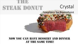  Presentation with steak - Colorful PPT theme enhanced with dinner at the same time backdrop and a white colored foreground