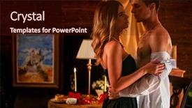  Presentation with dancing - Slide deck consisting of dinner dance - couple in love dancing background and a wine colored foreground