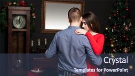  Presentation with luxury - Slides consisting of dinner dance - love couple dancing at luxury background and a ocean colored foreground