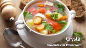  Presentation with soup - Beautiful PPT layouts featuring photo of flock of indo backdrop and a gray colored foreground