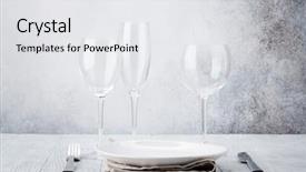  Presentation with cutlery easter table setting - Cool new slide deck with dinner plate setting with cutlery backdrop and a white colored foreground
