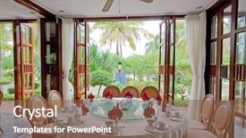  Presentation with asia - PPT layouts featuring african american worker lays a row of bricks using cement mortar and a trowel at a new house under construction background and a gray colored foreground