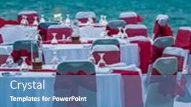  Presentation with bali - Slides featuring dinner-table-set background and a teal colored foreground