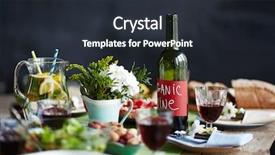  Presentation with dinner - Beautiful presentation featuring dinner with organic wine backdrop and a wine colored foreground